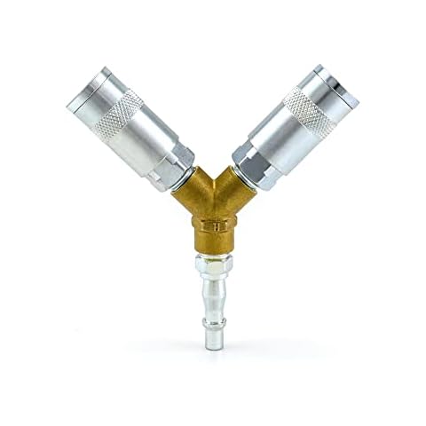 QWORK® 1/4" BSP Airline Hose Connector Y Splitter Cover
