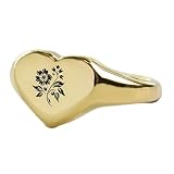 Interprétation contemporaine du style chevalière classique, cette bague arbore un motif floral qui définit son identité luxueuse.