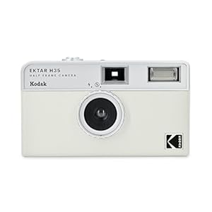 KODAK EKTAR H35 Half Frame Film Camera (Off-White, Single)
