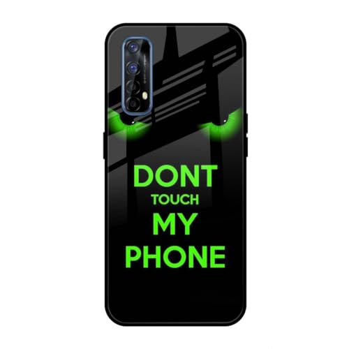 Image of SmashItUp Don't Touch My Phone | Emoji Designer Printed TPU Metal Case Mobile Back Cover for Realme 7