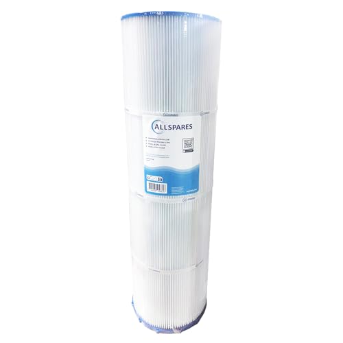 AllSpares Filtre pour spa, filtre pour piscine, cartouche filtrante pour spa de rechange pour Weltico C6 | 62616 | Filtre en fibre | 180 x 645 mm | ouverture...