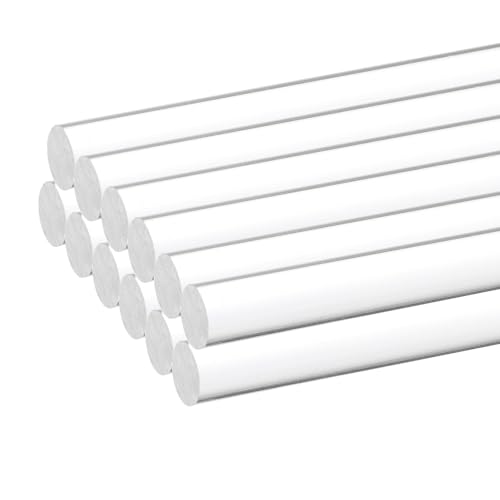 Image of MECCANIXITY 12pcs Acrylic Round Rods 23 /64 inch x 12 inch Clear Acrylic Dowel Rods Sticks Plastic Sticks Strip for DIY Crafts Lighting Gardening Decoration - 9mm x 300mm