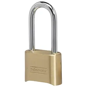 Master Lock 175LH Resettable Set-Your-Own Combination Lock, Brass, 2-1/4-inch Shackle