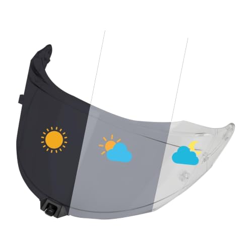 Image of PSLER Photochromic Shatterproof Motorcycle Helmet Visor for KYT R2R
