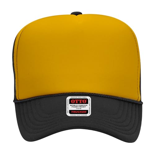 Image of OTTO Polyester Foam Front 5 Panel High Crown Mesh Back Trucker Hats in 97, Bulk, Wholesale