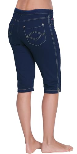 Image of PajamaJeans Bermuda Shorts for Women - Stretch Denim Capri Jeggings