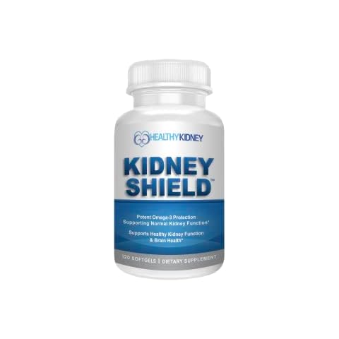 Kidney Shield Omega 3 Fish Oil Supplements - DHA EPA Omega 3 Supplement for Women & Men Kidney Health - Omega3 to Support Normal Kidney Function & Kidney Cleanse Detox & Repair - 120 Lemon Softgels Cover