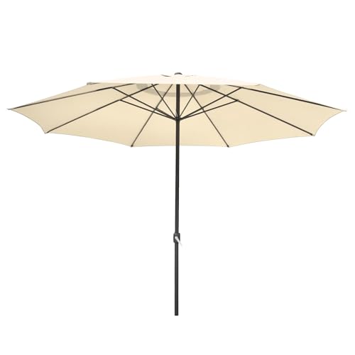 Yescom XL 13Ft Aluminum Patio Umbrella 8 Rib Heavy Duty Table Parasol Rope Pulley Outdoor Garden Deck Beach Furniture