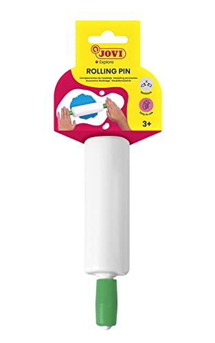Jovi Herramientas de modelaje, Rodillo, Ideal para Usar con plastilina, Soft Dough o Pasta de modelar endurecible al Aire, Blanco, 1 pieza