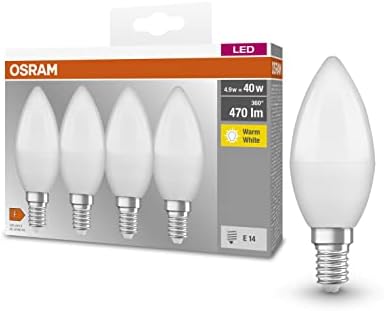 OSRAM Lampa LED | Trzonek: E14 | Ciepły biały | 2700 K | 5,50 W | matowe | LED BASE CLASSIC B [Klasa efektywności energetycznej A+]