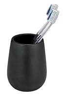 Keramik Zahnputzbecher Mod. Nerno zur Aufbewahrung von Zahnputzutensilien aus hochwertiger Keramik in modernem Schwarz Maße 6,7 x 11,5 x 6,7 cm