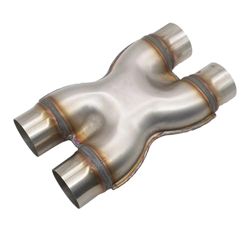 Tuyau style X en acier 409 premium, adaptateur d'échappement robuste 63mm