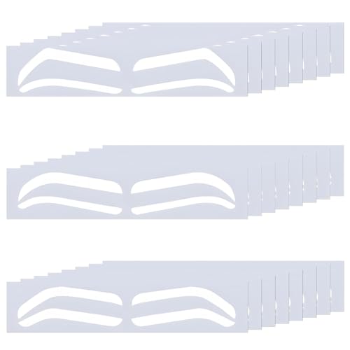 24 plantillas para cejas, plantillas de cejas para moldear, cinta de cejas, calcomanías desechables, plantilla moldeadora de cinta de cejas con aerógrafo, calcomanías de cejas, plantilla de cejas