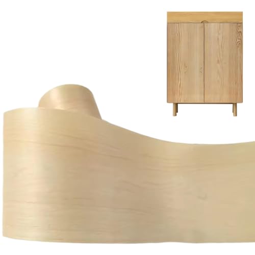 Rollo de chapa de madera, lámina de chapa de madera, paneles naturales flexibles de 8 pulgadas x 8 pies para entusiastas del bricolaje, carpinteros y restauración de muebles, lámina