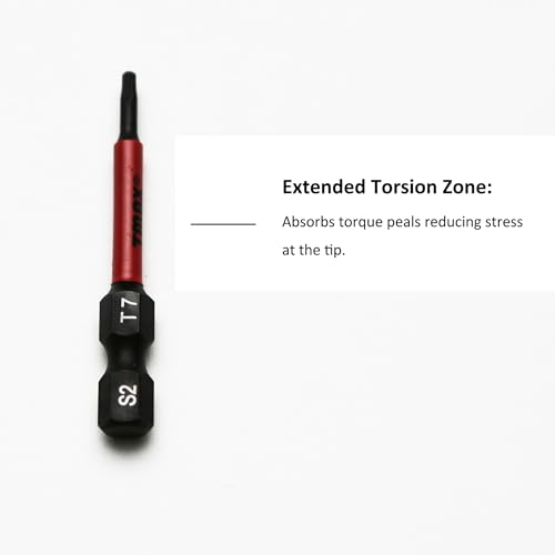 Puntas Torx T7 TMAX de 2 pulgadas para atornilladores de impacto profesionales, pack de 25 3