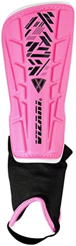 Vizari Malaga Soccer Shin Guard for Kids| Youth Soccer Shin Guard | Lightweight and Breathable Child Calf Protective Gear Soccer Equipment | Pink | X - Small