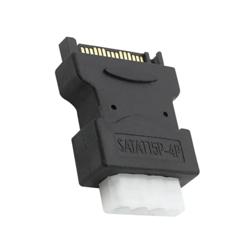 lazyfun ABS SATA 15 pin maschio a 4 pin femmina Ides adattatore di alimentazione per un'installazione senza problemi e prestazioni ottimali del dispositivo. Adattatore compatibile con dispositivi IDE