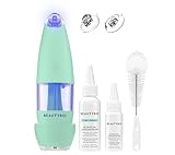BeautyBio GLOfacial Hydro-Infusion Deep Pore Cleansing + Blue LED Clarifying Set: Tool + Concentrate: Mint Green