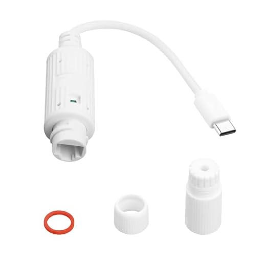 TIENFOKOTA POE a USB C, adattatore di ricarica da Ethernet da 48 V a tipo C 5 V 2,4 A 12 W, impermeabile IP65 per telecamere di sicurezza, smartphone, tablet IEEE802.3Af/AT (solo alimentazione