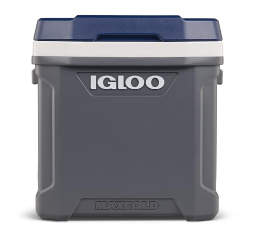 IGLOO Igloo Maxcold 62 Roller nevera, 58 litros, gris - Gran y robusta nevera para camping, trabajo, ocio y festivales