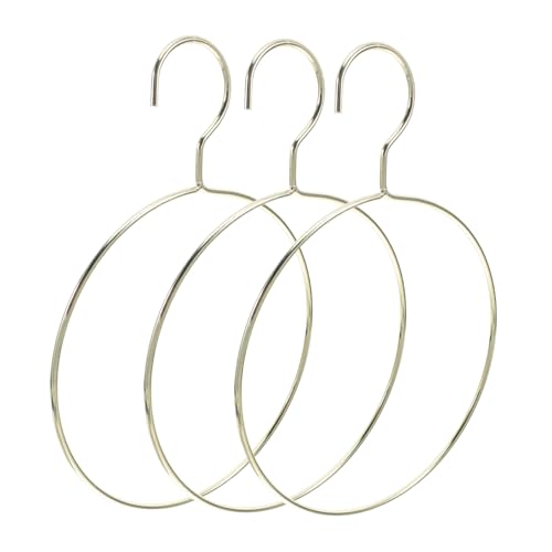 Zerodeko 3pcs Sturdy Clothes Rack Organizer for Scarves Belts and Tank Tops Design with Protective Surface for Wrinkle Storage Golden Finish
