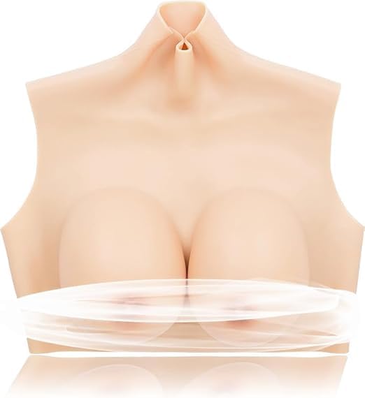 The Secret Boutique Fake Boobs False Breasts Breast Plates Silicone Breasts B-S Cup for Cosplay Drag Queen Crossdressers (Ivory, B CUP) 2