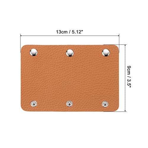 PATIKIL Luggage Handle Wrap, 2 Pack PU Handbag Grip Cover Protector Identifier with Clasp for Suitcase Grocery Shopping Bag Orange - Image 2