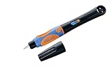 Pelikan griffix Füller Linkshänder Neon Black - ergonomischer Schreiblernfüller für Kinder, Schulfüller mit Edelstahlfeder & Patrone