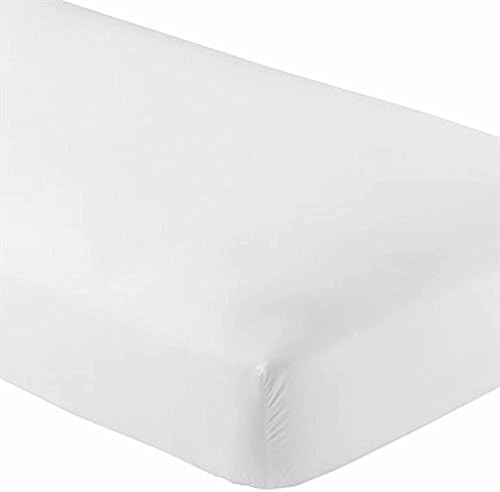 Crescent Full White Deep Pocket Fitted Sheet Only - Soft & Comfy 100% Cotton- Hypoallergenic -by Crescent Bedding (Full , White)