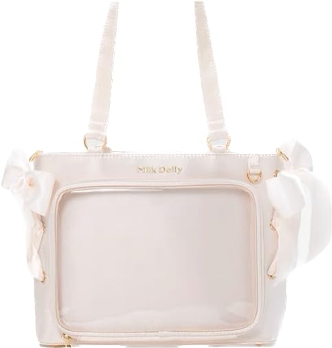 FUYUUNEKO Satin Pain Bag with Side Ribbon, Floating Cats