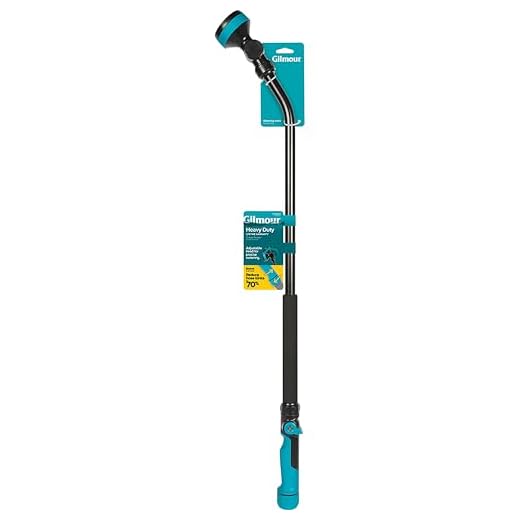 Gilmour 820522-1001 Heavy Duty Swivel Connect Extended Watering Wand, 34 Inch Aqua, Black