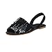 Sandalen Damen Frauen Pailletten Flache Sandalen Fischmaul Fersenriemen Sandalen Ein Fuß Tragen Sandalen Mode Flache Offene Zehen Hausschuhe Sommer Lässige Mode Sommer Schuhe Für Damen Keilabsatz