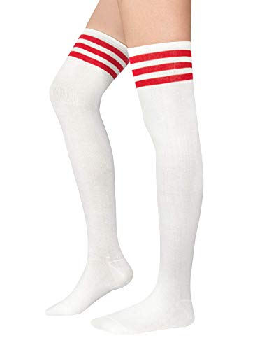 Image of Century Star Thigh High Socks Long Over Knee High Socks for Women Casual Athlete Striped Knee High Stocking