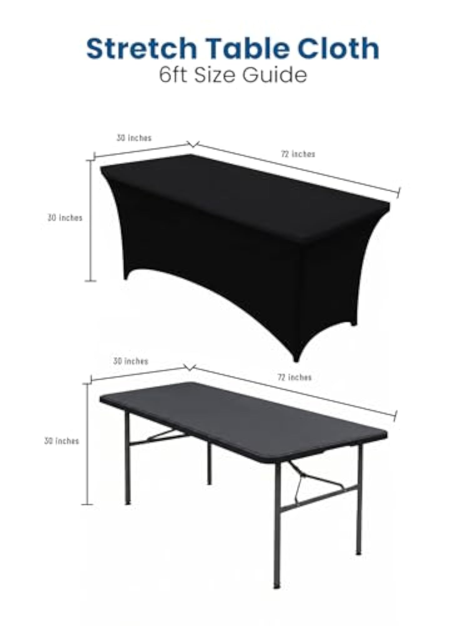 Rectangular Stretch Tablecloth - 6 Feet