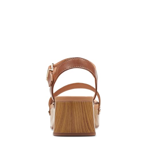 Clarks Women's, Sivanne Bay Sandal, 9.5, Tan Interest Leather4