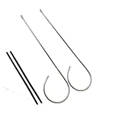 Genérico 1 par de patillas de metal for gafas de sol, accesorios de repuesto(Silver)