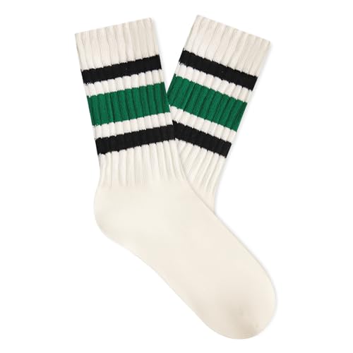 Image of American Trends Tube Socks for Women Striped Slouchy Scrunch Retro Socks Vintage Cute Crew Sock