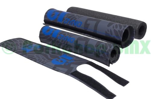 GT DYNO 1989 re-issue 3 Piece Nylon BMX Bicycle Padset - BLACK GRAY BLUE