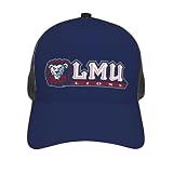 Elpwezua Loyola Marymount University Full Print Mesh Cap - Curved Brim Twill Front with Snapback Black