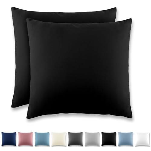 REDKEY Kissenbezug 65x65 cm 2er Set Kopfkissenbezug mit...