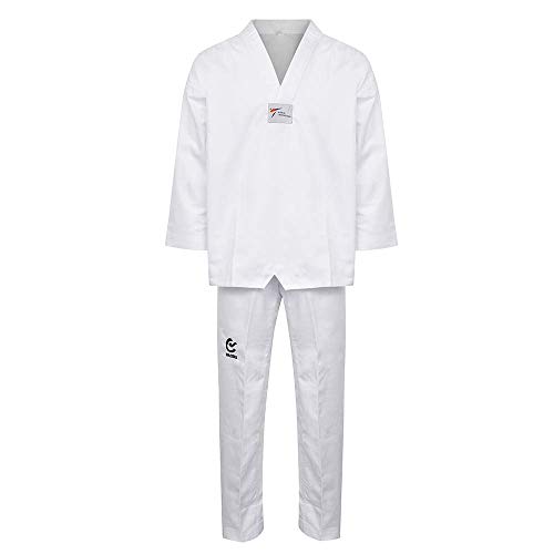 Playwell WT Approved Student Taekwondo Uniform White V Neck (190cm)