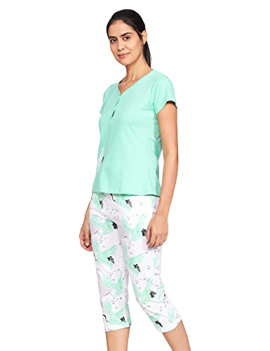 Image of Clovia Women's Cotton Graphic Print Pajama Set