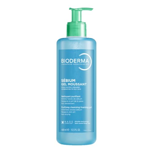 Bioderma Sebium Foaming Gel Gentle Face Cleanser Makeup Remover Oily Skin