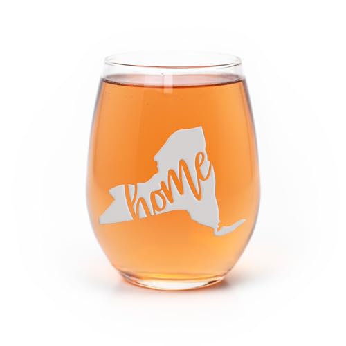 New York State Stemless Wine Glass