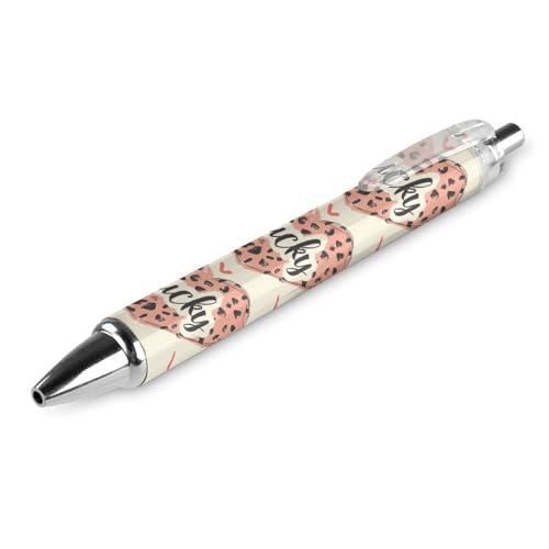 Bolígrafos retráctiles Leopard Love 0,5 mm, escritura suave para escritorio, 4 u