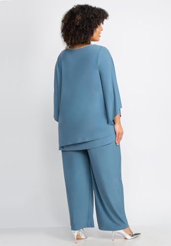 Catherines Women's Plus Size 2-Piece Embellished Keyhole Pant Set2