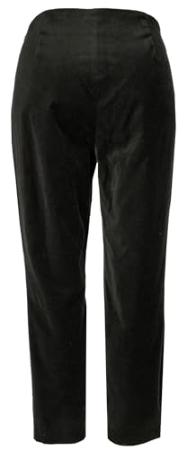 Ralph Lauren Women's Plus Size Stretch Velvet Skinny Ankle Pants 16W Black2