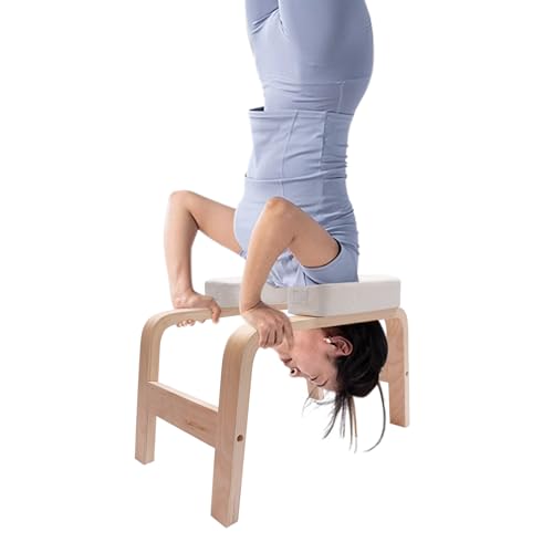 Wooden Frame Headstand Stool and Meditation Bench