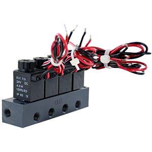 CFA C9 Series Four Station Normally Closed Solenoid Valves with Manifold 1/8