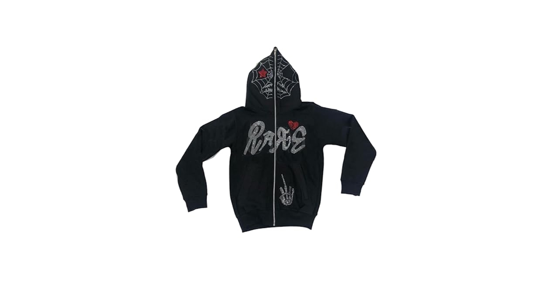 Udeniy Womens Y2K Punk Zip Up Sweatshirt Hoodies Casual